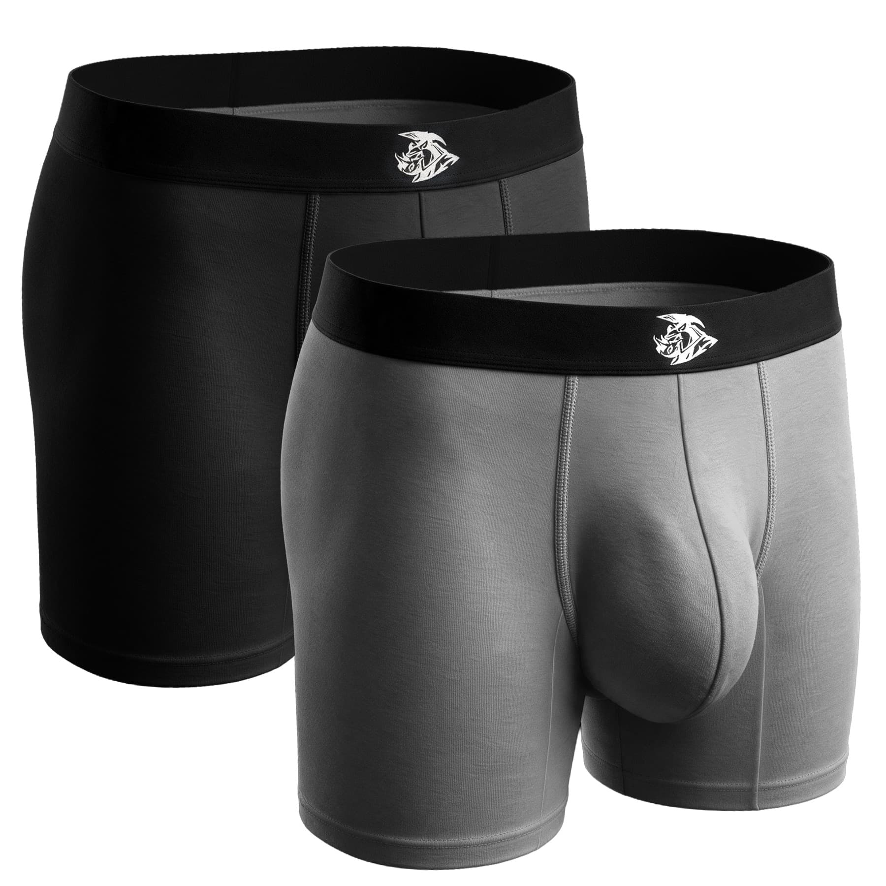Black and grey Real Men Apparel bamboo boxer briefs